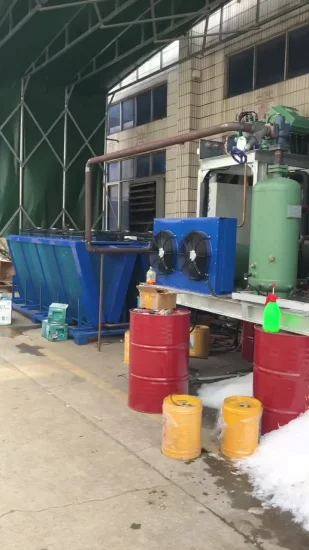 Máquina industrial de produção e processamento de flocos de gelo pesqueiro 20t